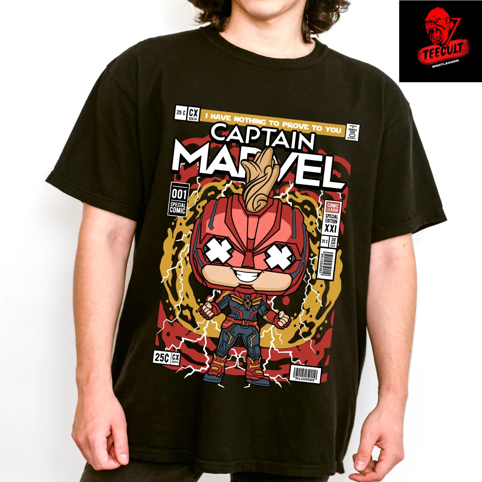 Men s and Women s T-shirts CAPTAIN MARVEL Comic Superhero FUNKO POP Tee Unisex M