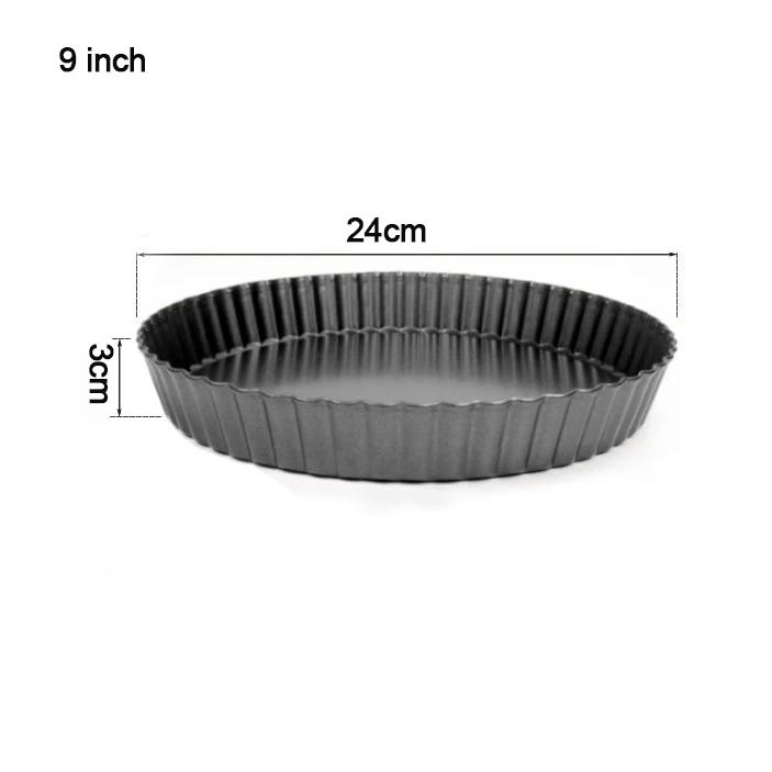 Non-Stick Tart Quiche Flan Pan Molds Pie Pizza Cake Round Mould Removable Loose Bottom Fluted Heavy Duty Pie Pan Bakeware
