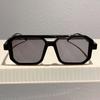 Ins Vintage Square Sunglasses for Men Women Fashion Retro Double Bridge Sun Glasses Eyewear Trendy Design UV400 Shades