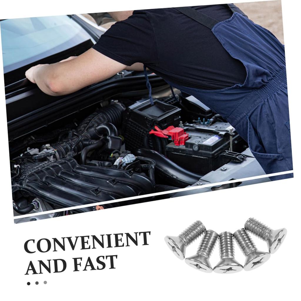 LOORGVEL 8pcs Car Brake Screw Kit Front and Brake Pad 93600-06014-0h Stainless Steel Brake Screw Set Compatible with Honda