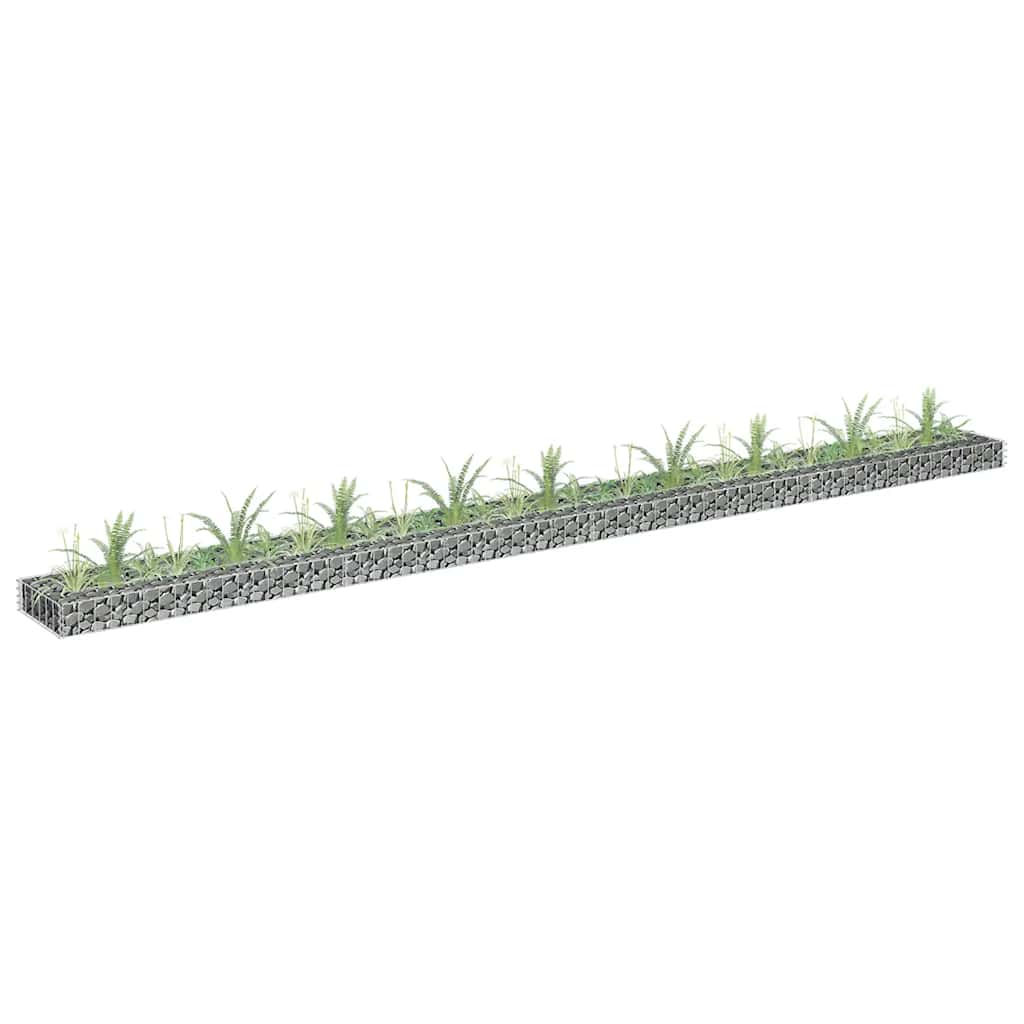 Vidaxl Podwyższona Donica Gabionowa, Galwanizowana Stal, 360X30X10 Cm