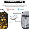 Star In Blackground Pattern Insulated Lunch Bag for Kids School Cooler Thermal Food Box Tote Portable Lunch Boxes Container