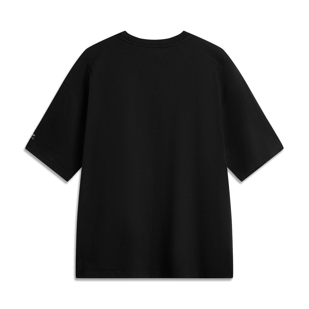 Li Ning Sports Lifestyle Series High Street American Vintage Casual Simple Solid Color Round Neck Pullover Short Sleeve T-Shirt Unisex Tops AHSV267-6