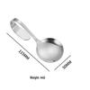 Stainless Steel 1010 Seafood Buffet Spoon with Vertical Curved Handle, Customizable Logo