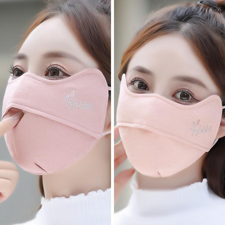 Prémiová dámská 3D maska z čisté bavlny na podzim/zimu: Pratelný, Teplý, Větruodolný, Chladuvzdorný, Proti kouři