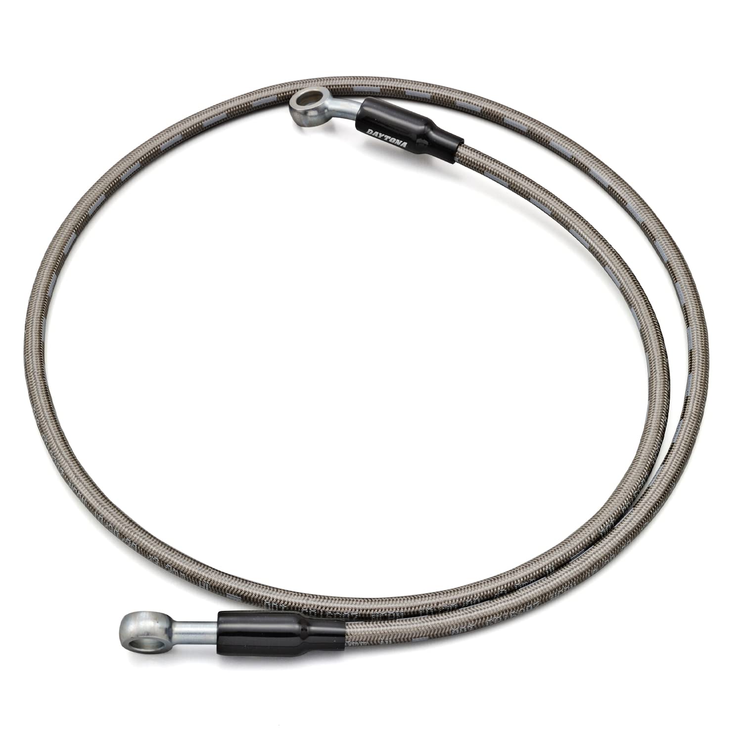 

Daytona Motorcycle Brake and Clutch Stainless Steel Mesh with Banjo Nichirin High Spec 60600 Hose, Adapter, Line, 90° Twist, 1100mm,