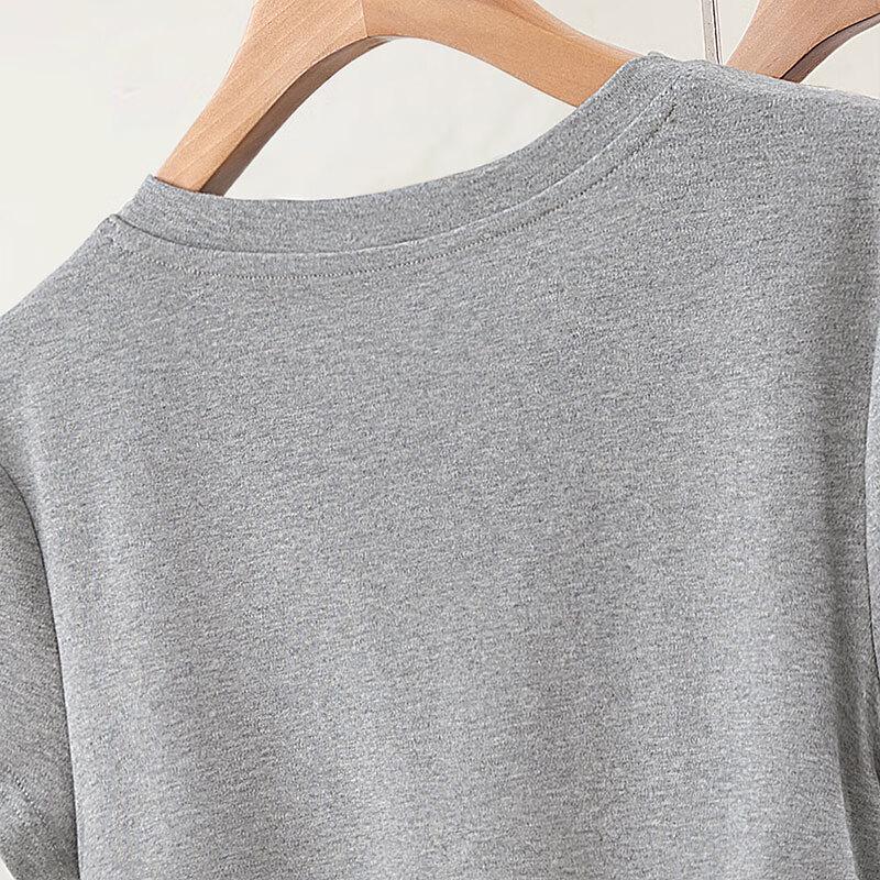 Women's Summer Bow Tie V-neck T-shirt