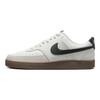 Nike Court Vision Low Balti Melni Gumijas Zoles Unisex Kedas Buras Krāsa Gaiši Koka Brūna FQ8075-133