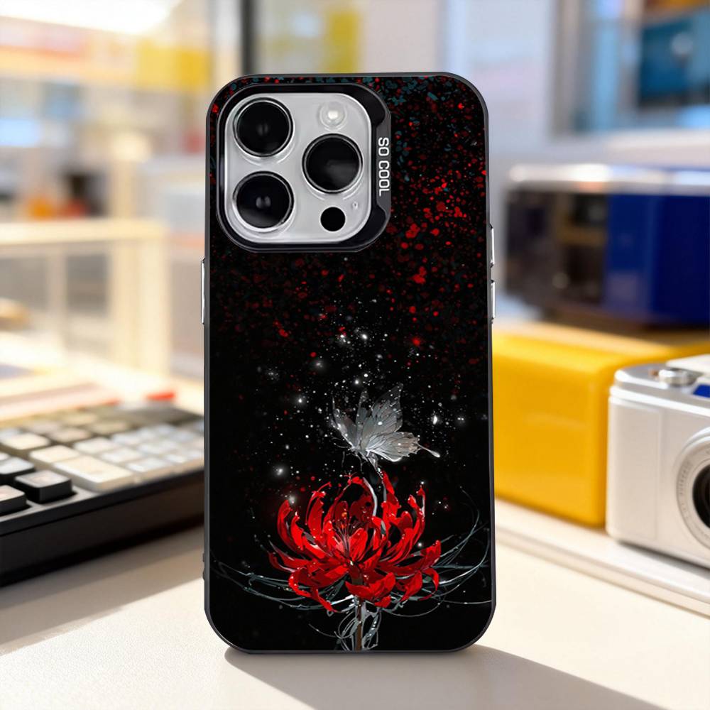 Ghoul Spider L-Lily Tokyo For iPhone 17,16,15,14,13,12,11,Pro,Max,Plus,E,Air,Mini Anti Fall Black Matte Hard Bumper Phone Case