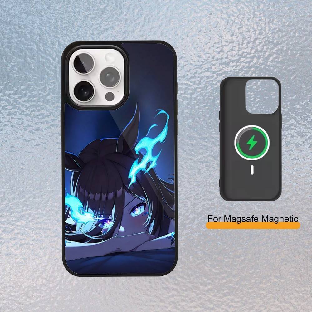 Jolie coque de téléphone Derby U-Uma Musume pour iPhone 17,16,15,14,13,12,11 Plus,Pro Max Housse de chargement sans fil magnétique