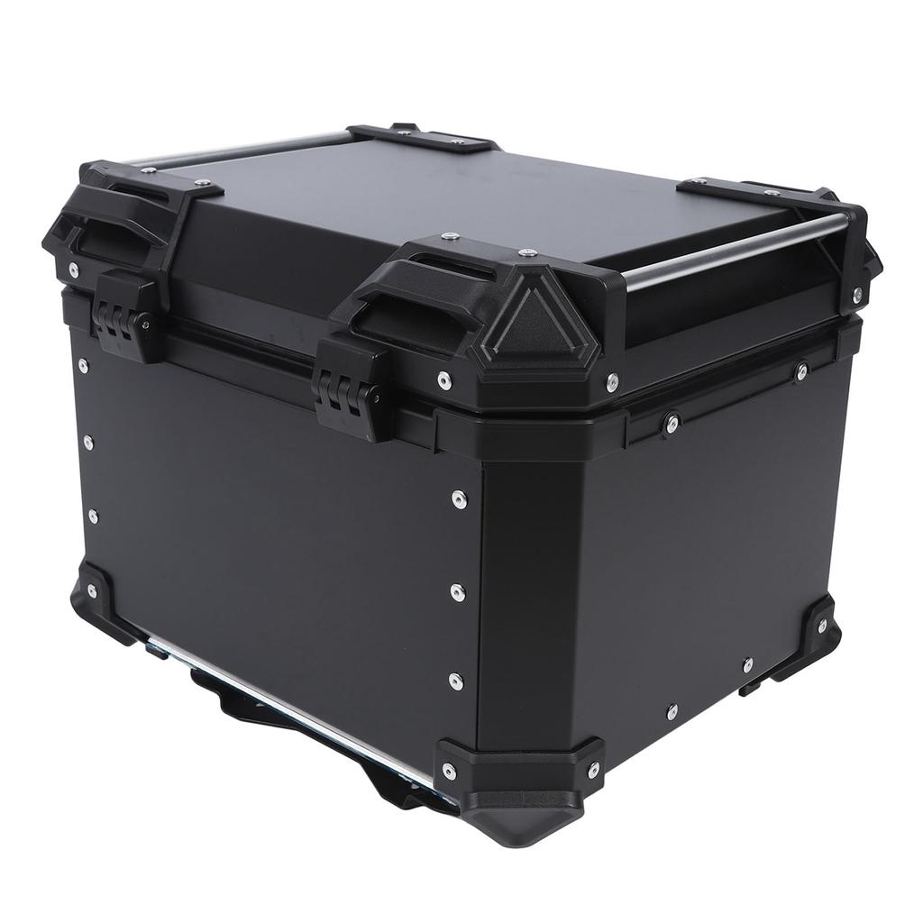 Motorcycle Top Box Aluminum Alloy Quick Release Impact Resistant Waterproof 45L Rear Storage Trunk
