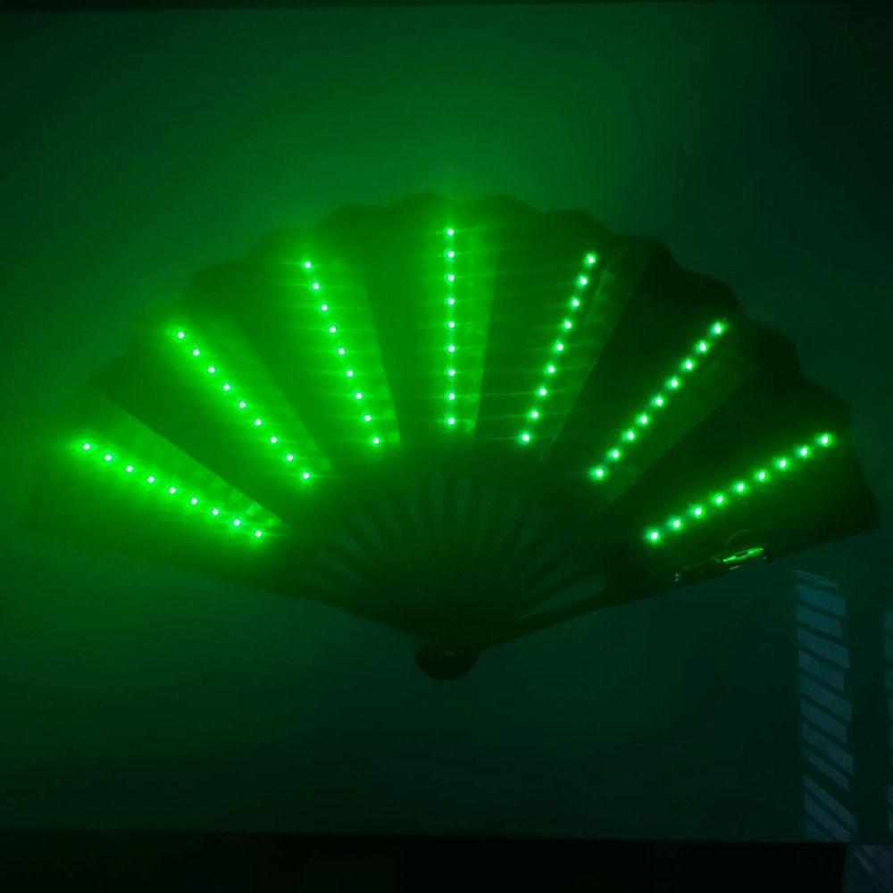 Colorful Hand Led Fans Folding Play Fan Party Decoration Dancing Light Fan