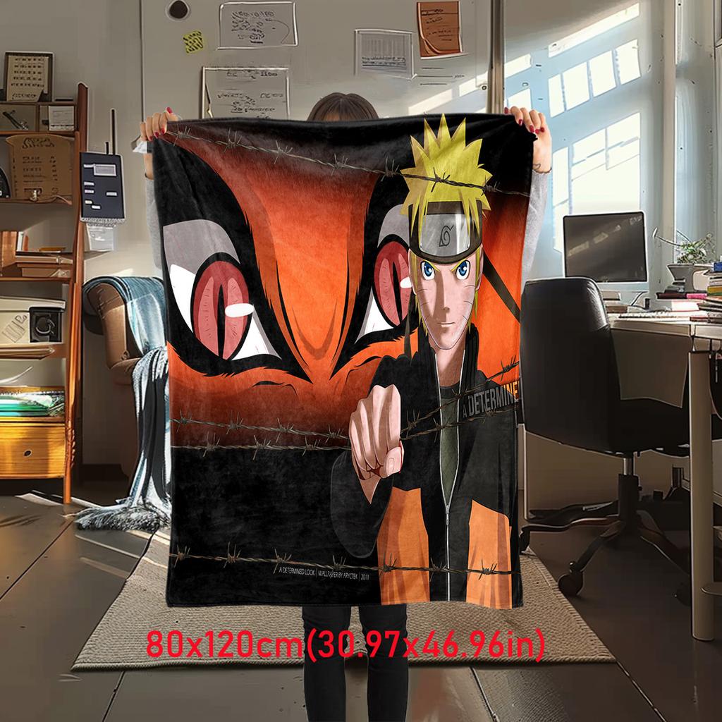 Japanese Anime Cartoon NARUTO Famous Uzumaki Naruto Blanket Soft Home Furnishing Nap Decoration Four Seasons Warm Sherpa Blanket B9