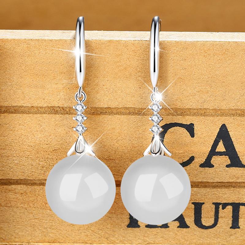 Модные и Элегантные Серьги из Натурального Агата и Нефрита, Длинные Женские Серьги из Нержавеющей Стали, Подарок, Гипоаллергенные 12MM