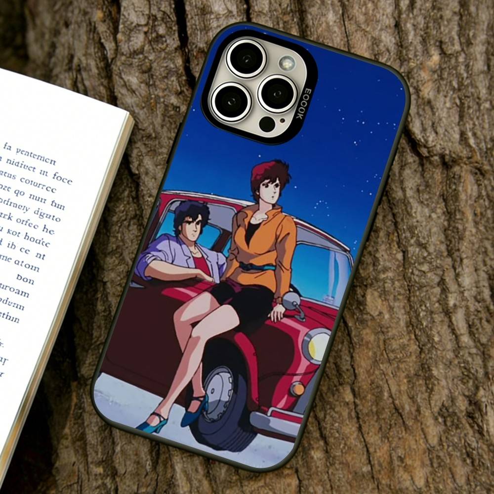 City Hunter Phone Case For iPhone 17,16,15,14,13,12,11 Plus,Pro Max,XS,Colored Silver Plated Inside Cover