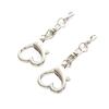 Jewelry DIY Making Heart Keychain Heart Shaped Clasp Keychain Accessories Keyring Pendant  For DIY