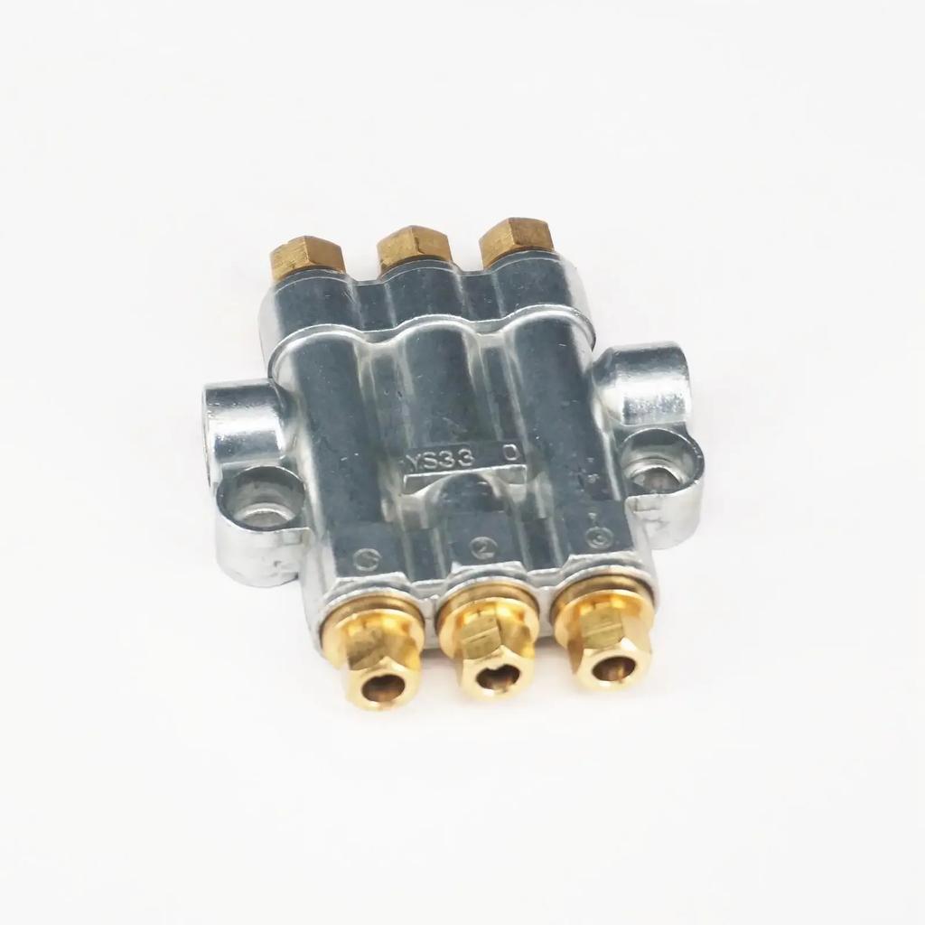 In M8x1 Out M10x1 Aluminum Body Brass Fitting Lube Oil Piston Distributor Value Manifold Block For Lubrication