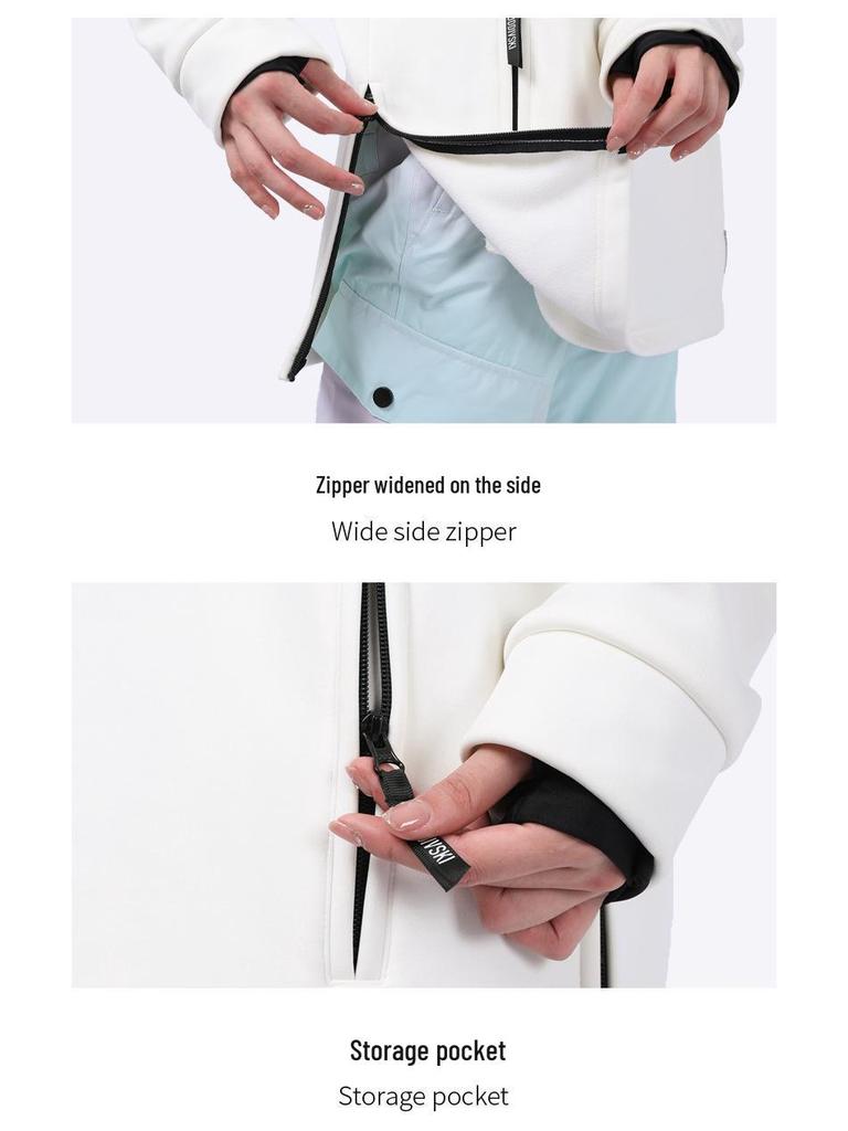 Oddivski Women's Soft Shell Ski Suit: Windproof Waterproof Hoodie Snowboard Jacket