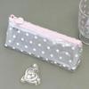 Polka Dot Print Pencil Case Detachable Pencil Pouch Portable Stationery Bag  Students