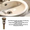 Brass Material Drain Stopper Push Bounce Sink Drain Stopper Vessel Sink Drain  Bathroom Basin