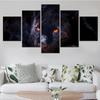 5-teiliges Leinwand Modern Wanddekoration Tiere Schwarzer Panther Tapete Poster Gemälde und Druck Dekorative Bilder Kunstwerk