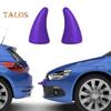 1 Pair Car Devil Horn Sticker 3D Automotive Roof Decoration Front Rear Bumper Guard Anti Collision Protector Waterproof Sunproof Universal Vehicle