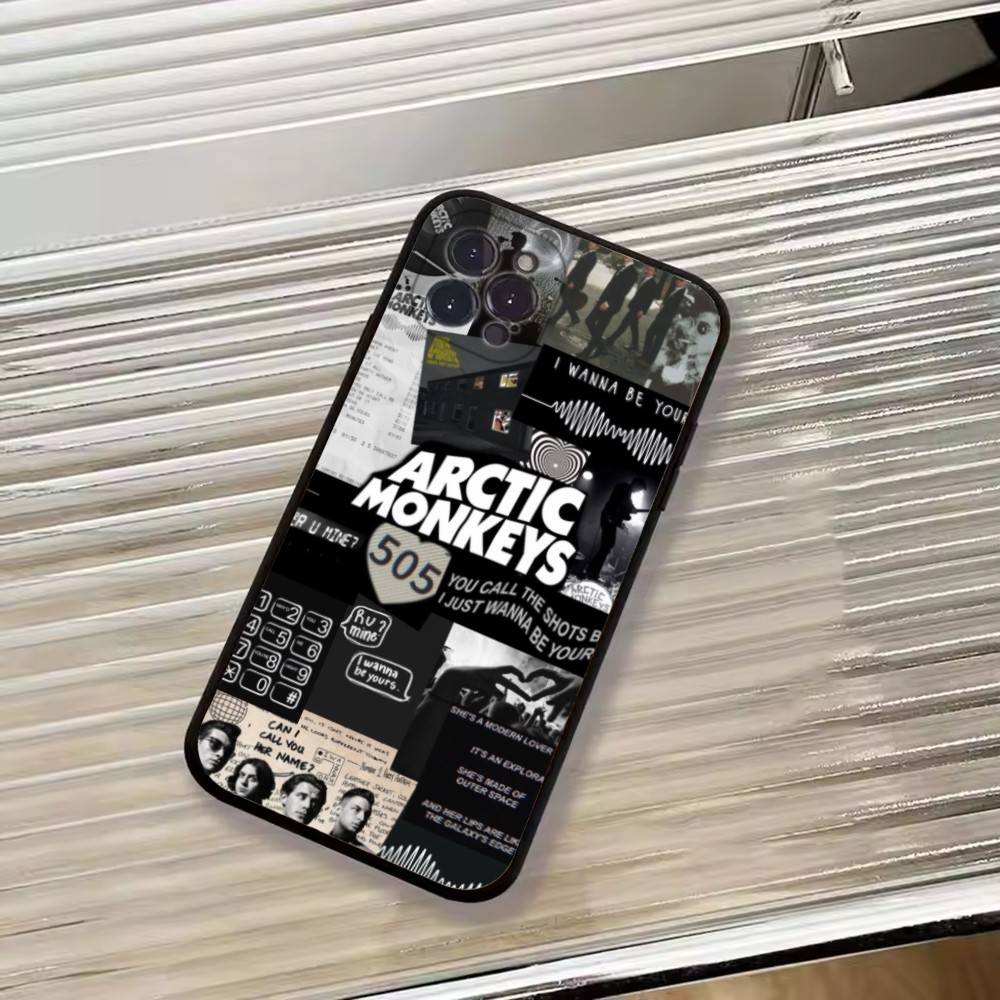 A-Arctic M-Monkeys Band Phone Case For iPhone 17,16,15,14,13,12,11 Plus,Pro Max,XS,Soft Silicone Black Cover