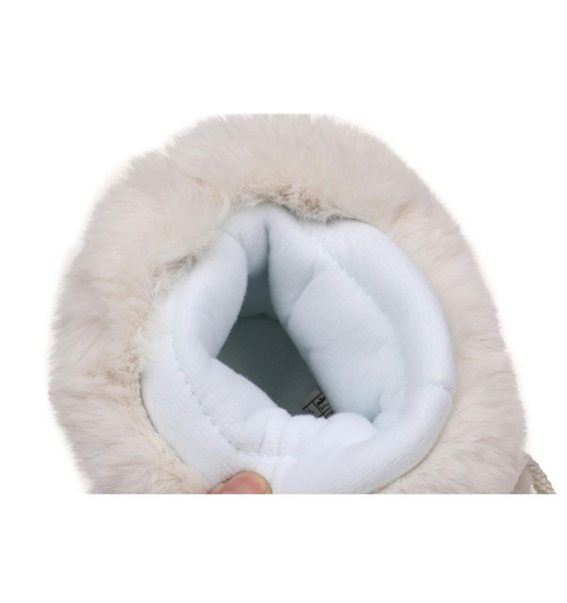 New Women'S Winter Boots Furry Short Tube Snow Boots Women Artificial Rabbit Fur Space Boots Non-Slip Warm Shoes For Women