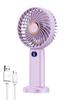 Portable Handheld Fan USB Rechargeable Mini Fan Digital Display 5-Speed Adjustment Suitable For Travel Outdoor Office Home