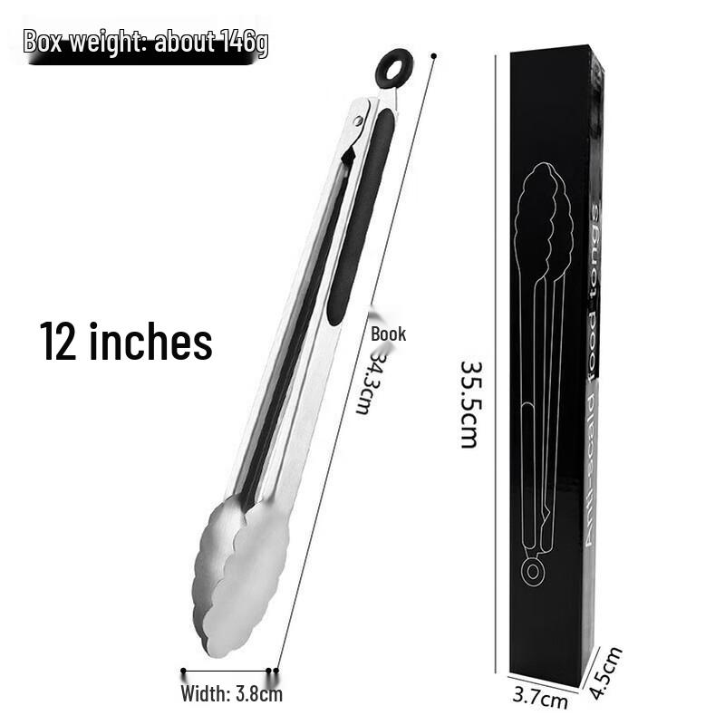 Stainless Steel Heat-Resistant Food Tongs