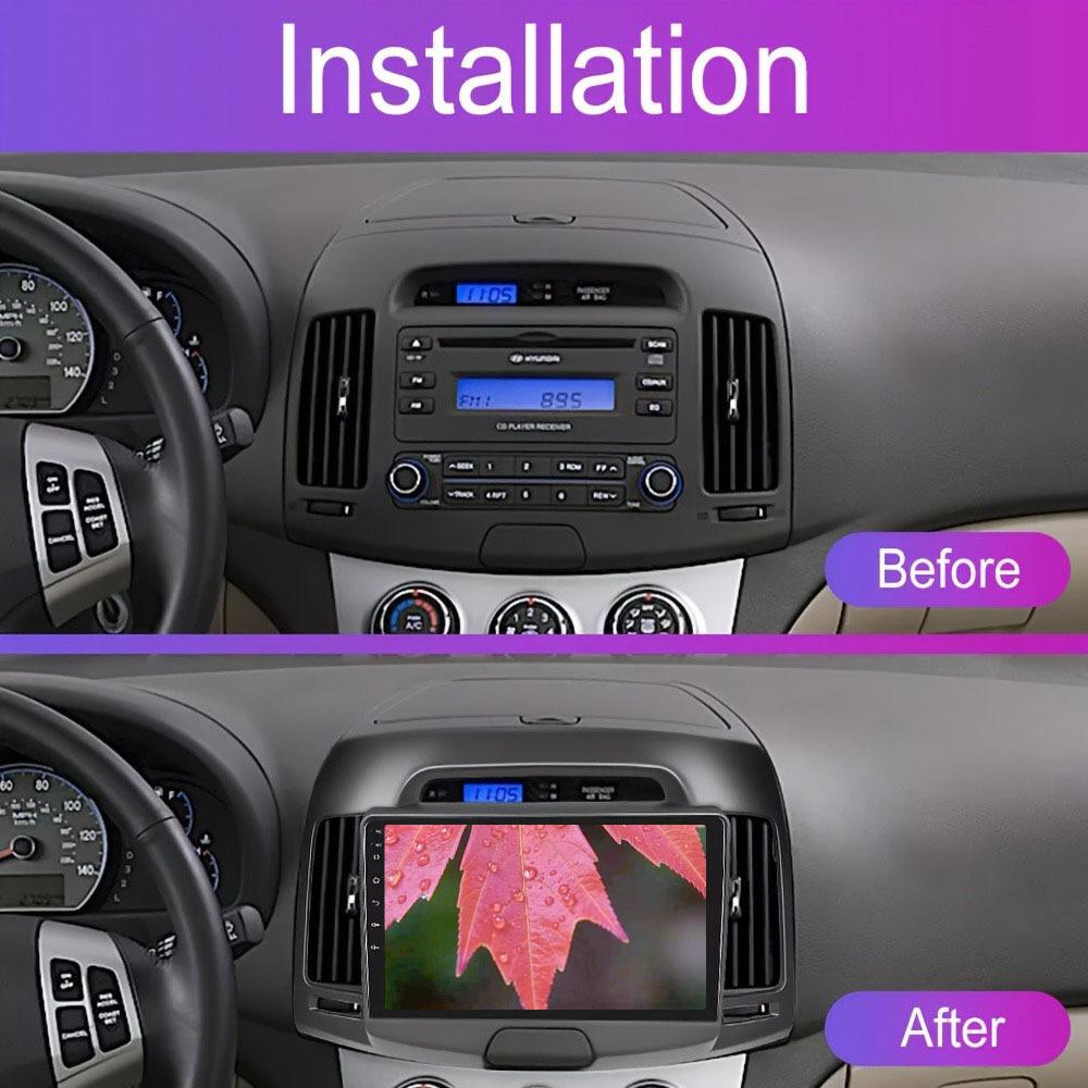 Für Hyundai ELANTRA 2007-2011 9 Zoll LHD RHD Koreanische Version Textur 2 Din Auto Innenraum Android Rahmen