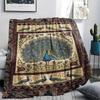 1Pc Peacock Print Flannel Blanket, High quality Comfortable for All Seasons, Home Decor, Warmth and Comfort, Perfect for Christmas Gifts W118