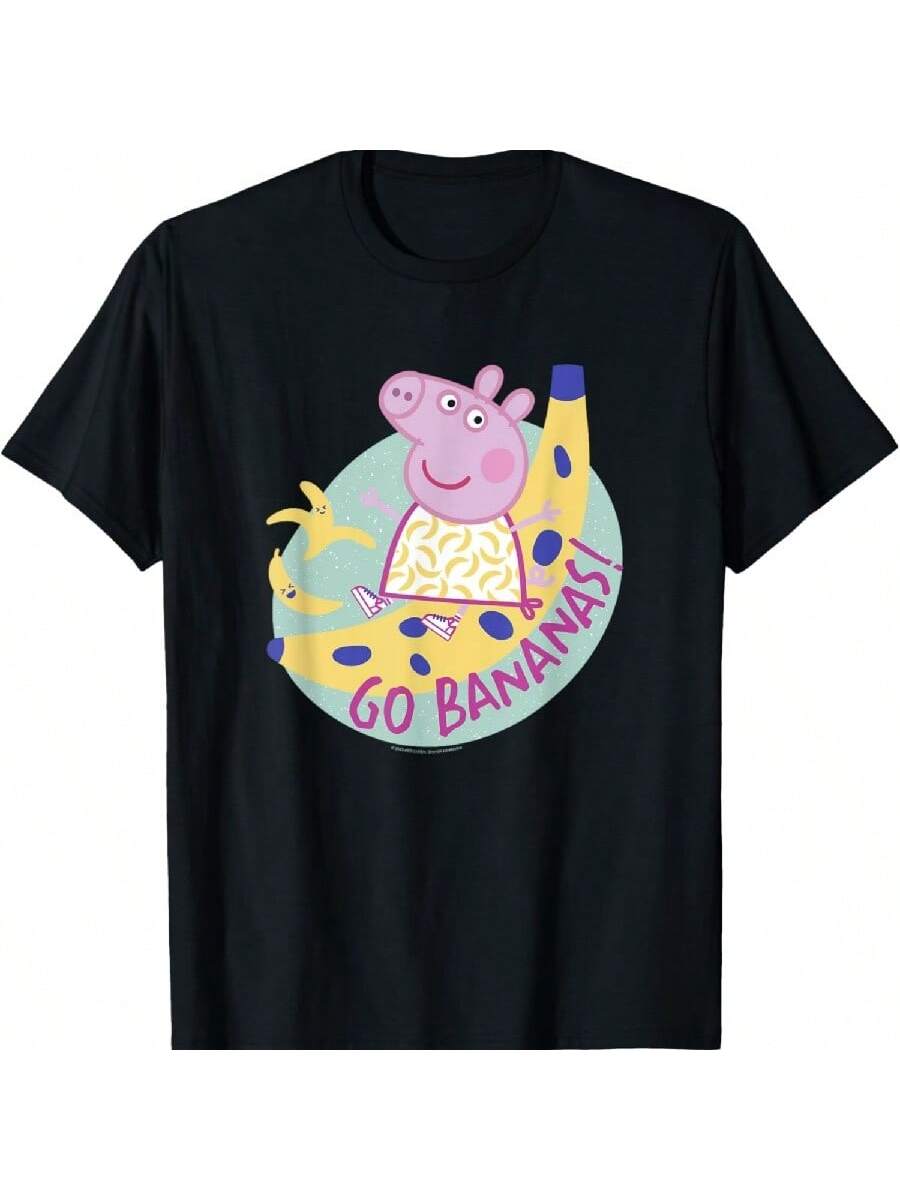 Peppas Pig Go Bananas Funny Fruit Portrait T-Shirt S разноцветный