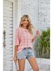 Cardigan Tricotado Feminino Primavera Verão 2025 Gola Redonda Proteção Solar, Acrílico com Renda Transpassado Leve Boho Chic Shrug de Praia