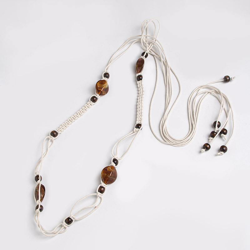 Bohemian Style Bead Decoration Women Casual Weaving Waist Chain Daily For