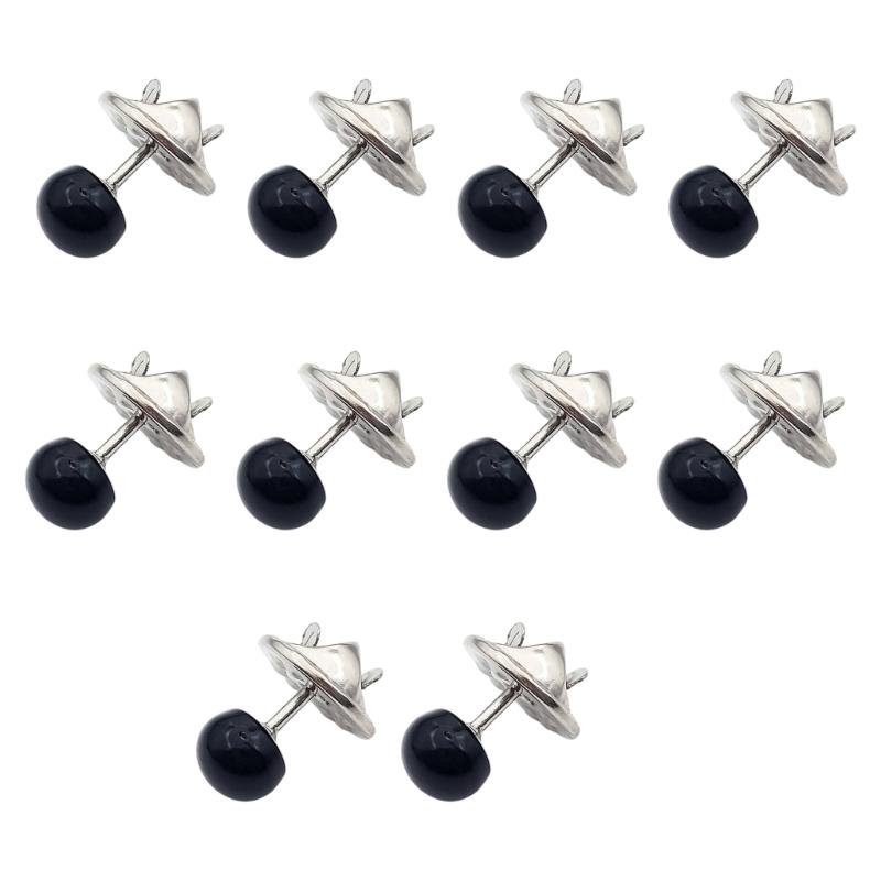 

Упаковка из 10 подхватов для штор без сверления со съемными жемчужными пуговицами для быстрой установки и надежной фиксации чёрный