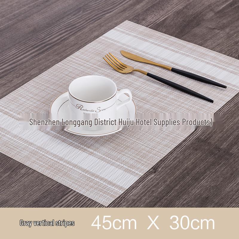 

Роскошные ПВХ подставки для китайских или западных ресторанов - Дизайн с вертикальной полоской