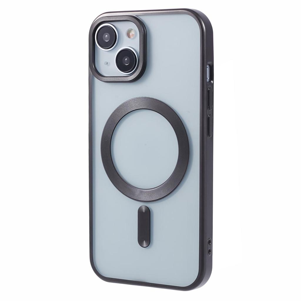 For iPhone 15 TPU Case Compatible with MagSafe CD Vein Matte Phone Cover