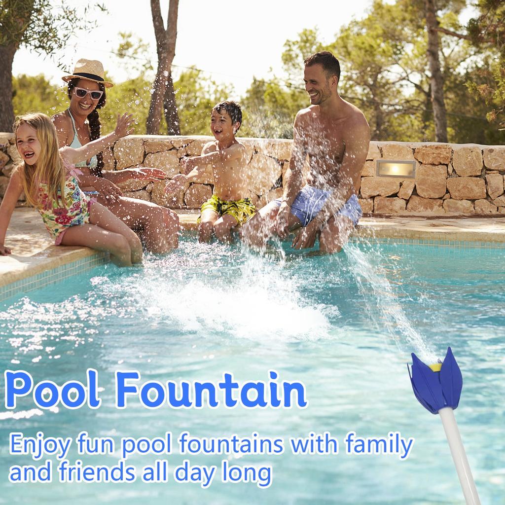 Pool-Spray – Dekoration für oberirdische Pools, einstellbarer Belüfter für kühle und warme Wassertemperaturen, Dekoration für den Hinterhof