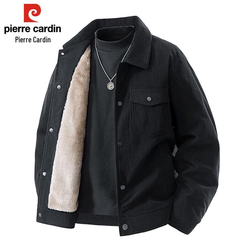 

Pierre Cardin Men s Corduroy Fleece Lined Lapel Jacket XL