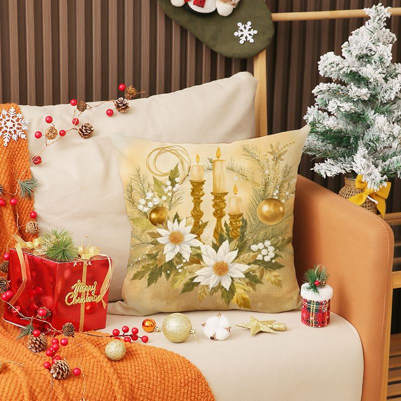 New Christmas Pillow Cover Simple and Versatile Holiday Decoration Set Combination Cushion Indoor Sofa Cushion