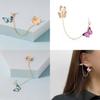 Modern European Trend Butterfly Chain Earrings Unique Minimalist Style