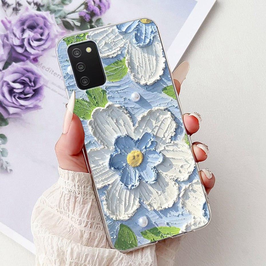 Cute Painting Phone Case For Samsung Galaxy A03s Soft Silicone TPU Back Covers For Samsung A03S SM-A037F A037G Cases Bumpers