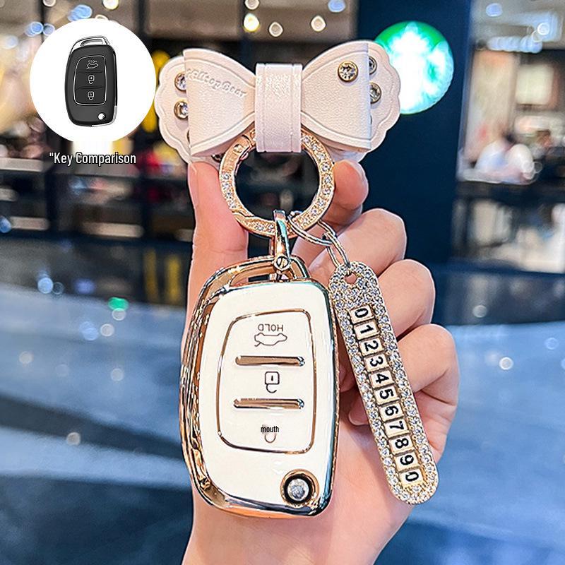 Beijing Hyundai Elantra, New Verna, Celesta Folding Key Cover for Women