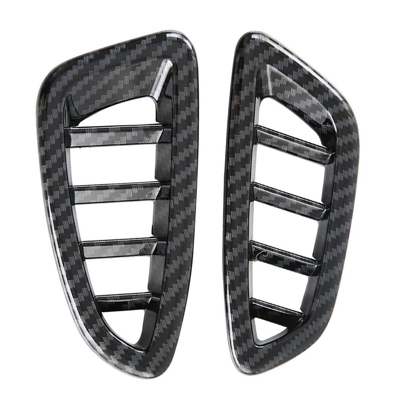 2pcs Car Carbon Fiber Dashboard Side Upper Air Vent Housing Outlet Frame Cover For Honda HRV HR-V