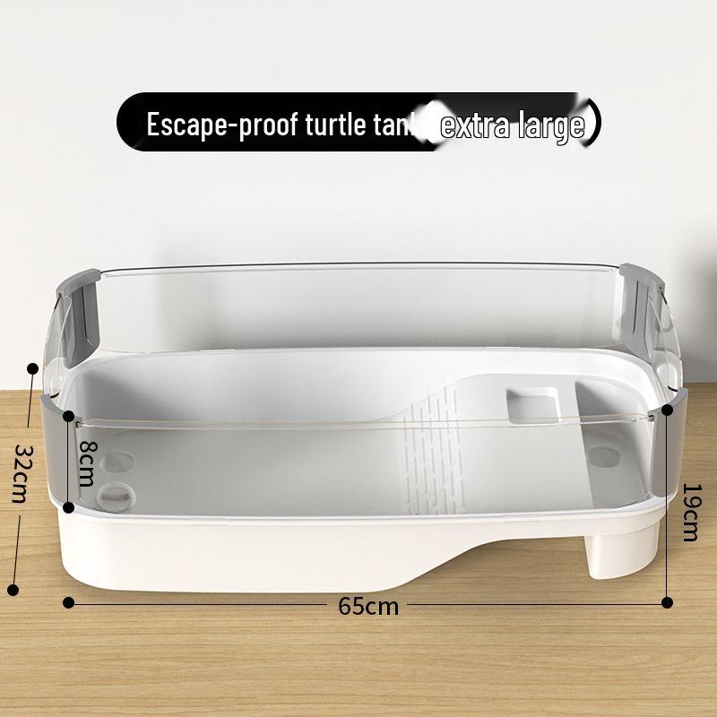 Turtle Tank with Basking Platform - Ideal for Brazilian Turtles, Living Room Display, or Small Home Use