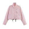 European and American style, wholesale women's clothing fashion versatile temperament casual design nine-color hair polka dot set