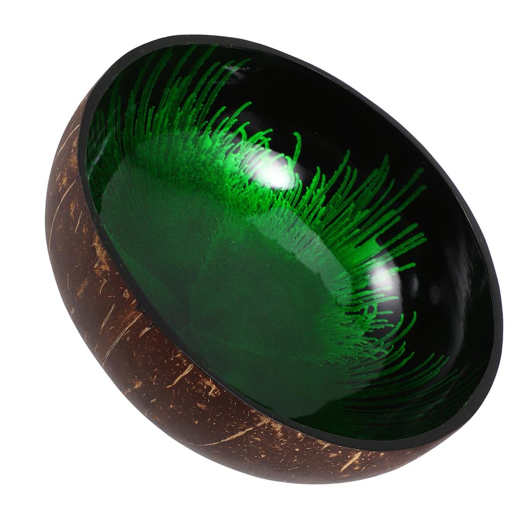 Coconut Bowl Candy Container Storage Shell Nuts Holder Snack Salad Bamboo Wooden Child Office