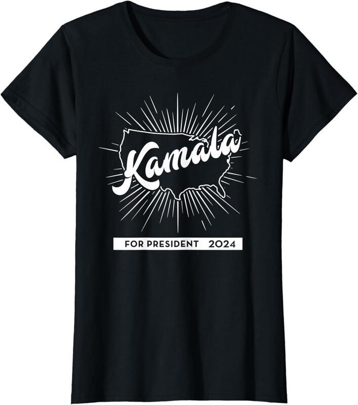 

Kamala Harris For US President American Sketch Theme Ladies Crewneck T-Shirt Unisex T-Shirt L