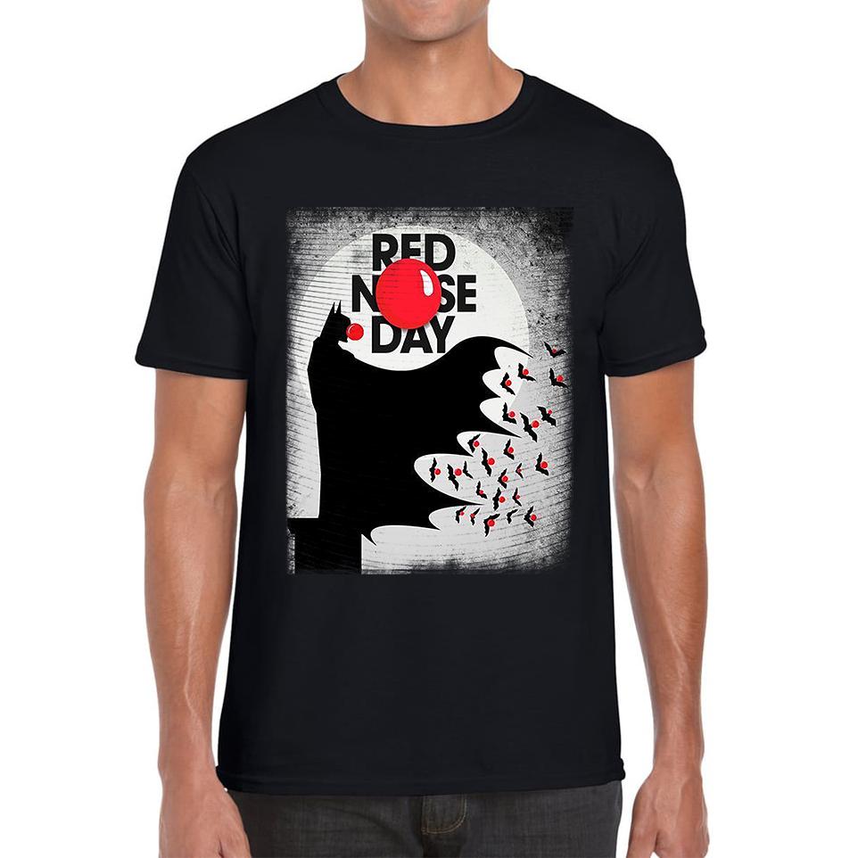 Batman Red Nose Day Unisex Mens T Shirt Womens Tops Tees 3XL